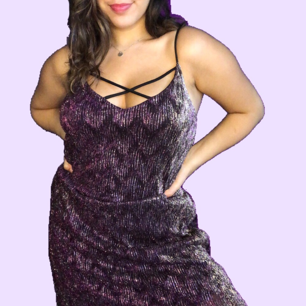 Sparkly purple gatsby dress